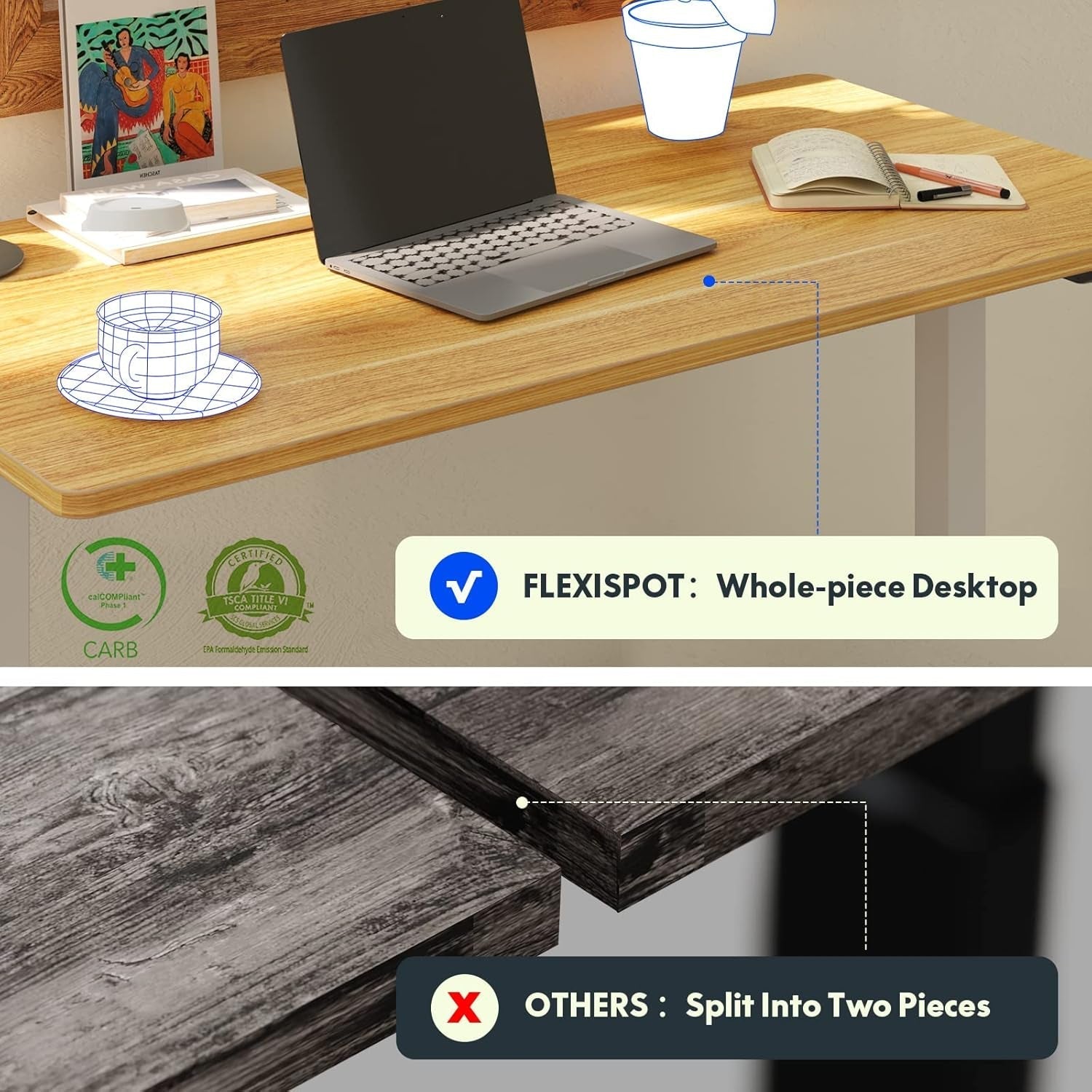 Height Adjustable Electric Sit Stand Desk for Home-2