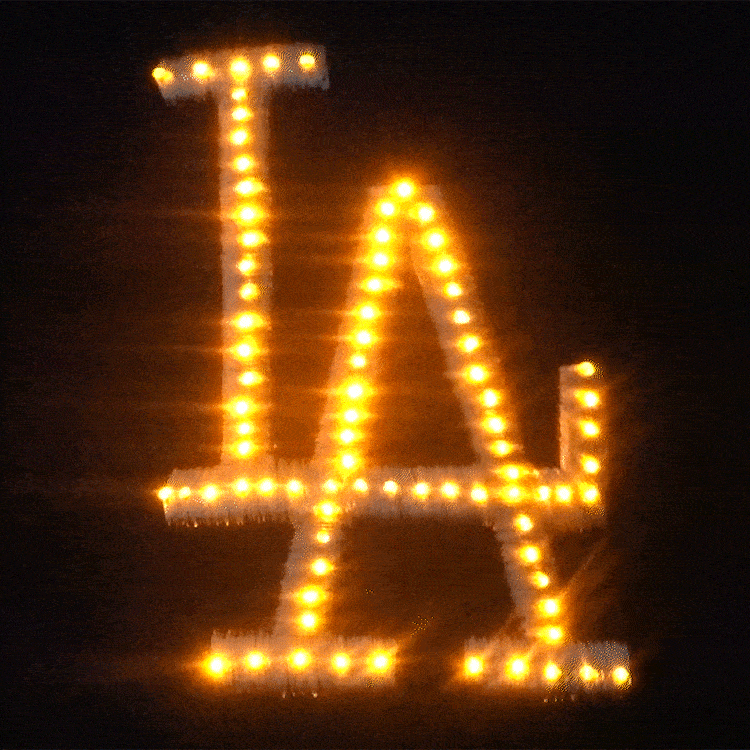 Los Angeles Dodgers Flashing Fiber Optic Baseball Cap-1