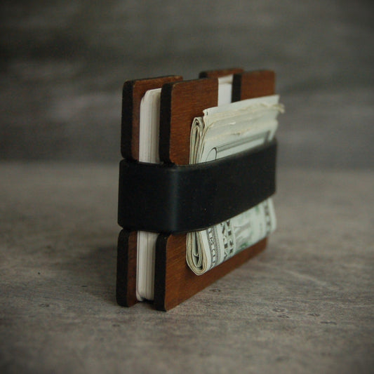 Minimalist Wood Wallet or Business Card Holder - 4 Arrows Creations